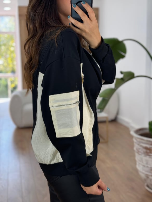 Marka Model Paraşüt Garnili Sweatshirt 