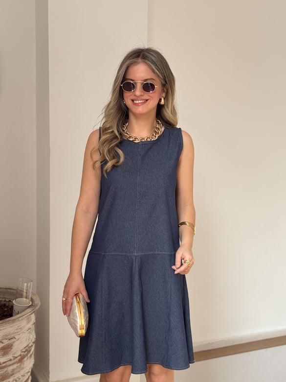 Midi Denim Elbise