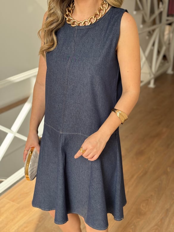 Midi Denim Elbise