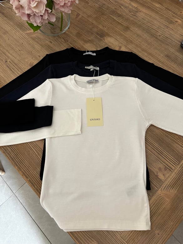 Orijinal Marka Bisiklet Yaka Basic Bluz - Siyah