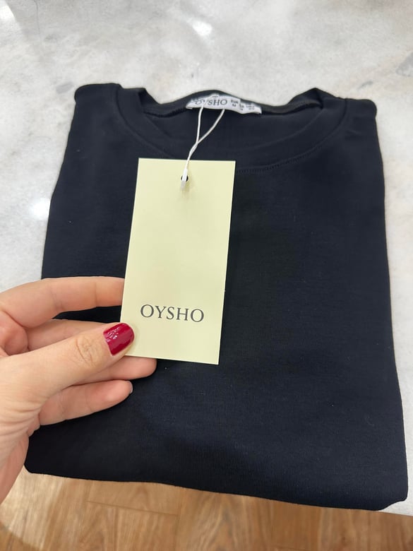 Orijinal Marka Bisiklet Yaka Basic Bluz - Siyah