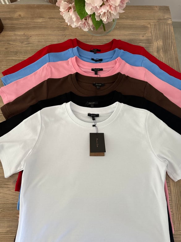 Orijinal Marka Bisiklet Yaka Tshirt - Kahverengi
