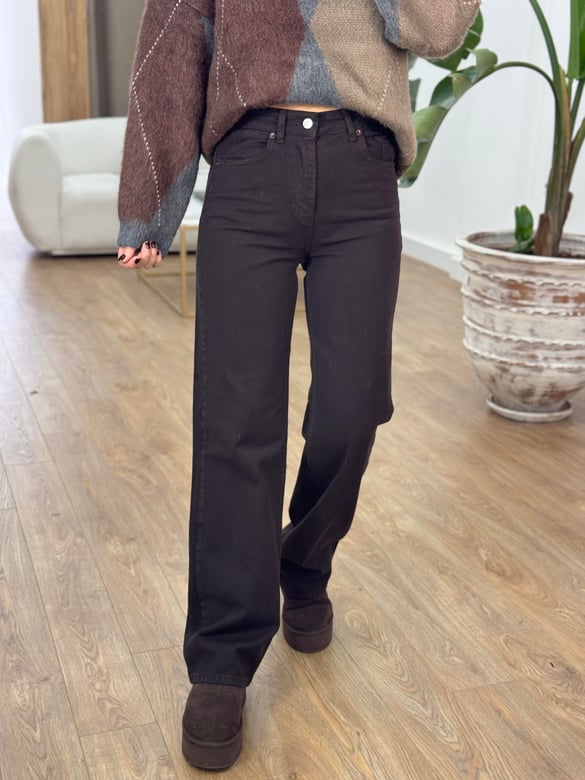 Orijinal Marka Straight Jean - Acı Kahve