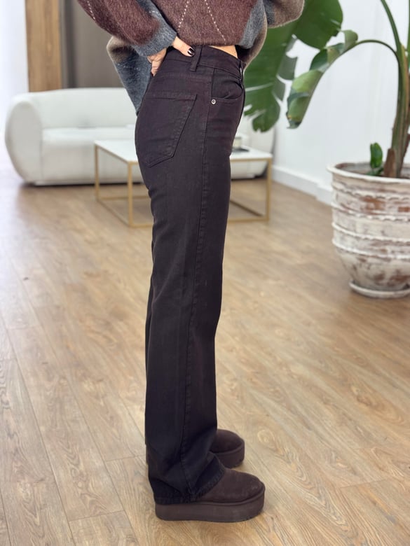 Orijinal Marka Straight Jean - Acı Kahve