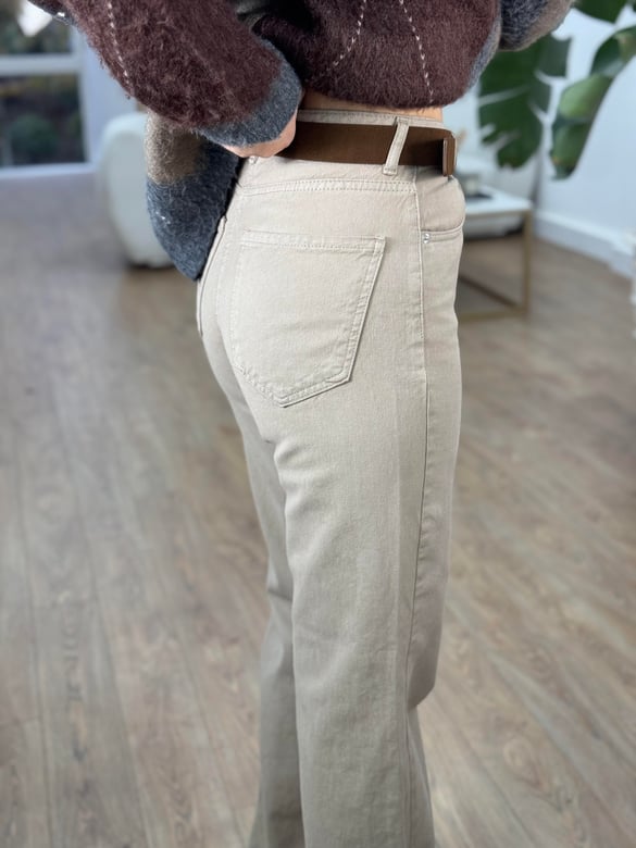 Orijinal Marka Straight  Jean - Vizon