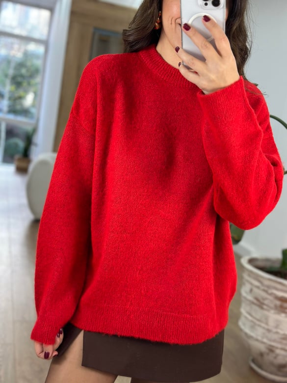 Orjinal Marka Basic Kazak - Kırmızı