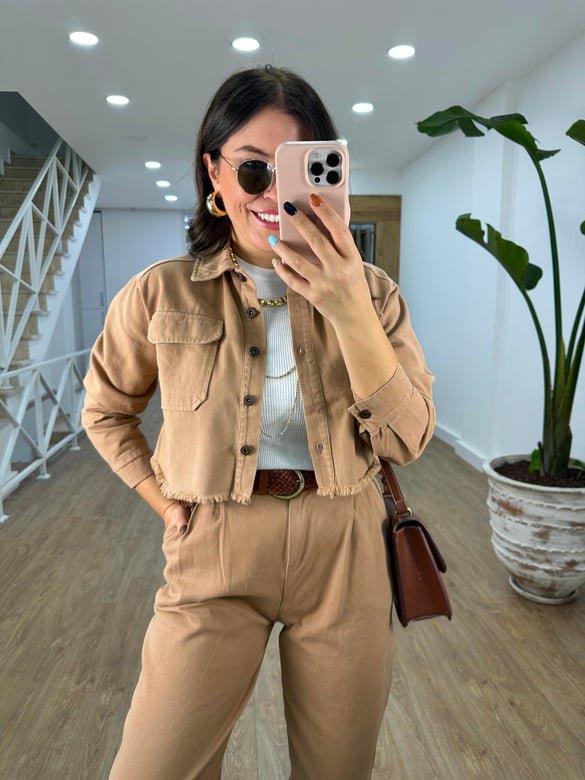 Pantolon Ceket Gabardin Takım-Camel