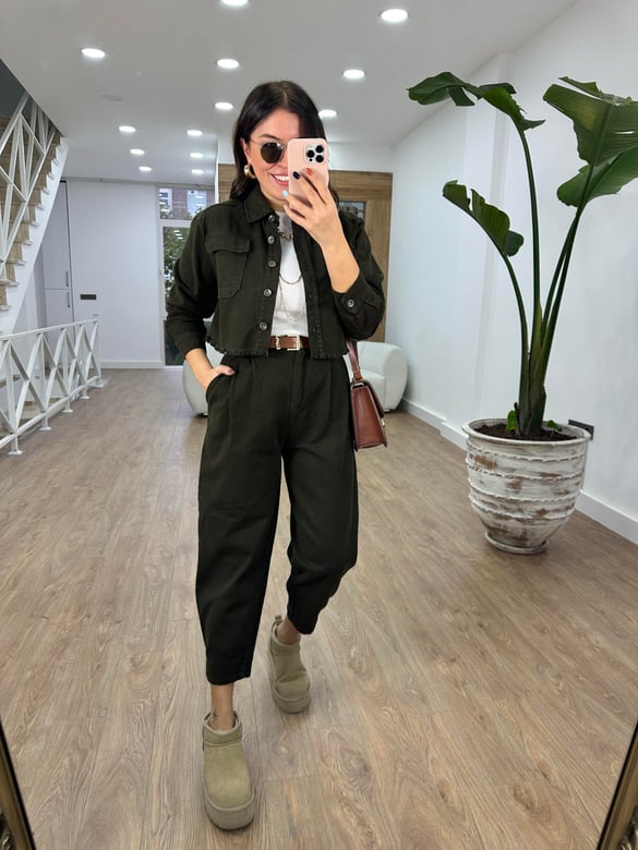Pantolon Ceket Gabardin Takım-Haki