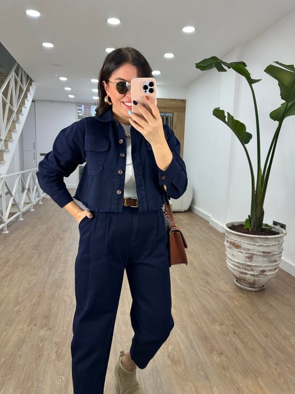 Pantolon Ceket Gabardin Takım-Lacivert