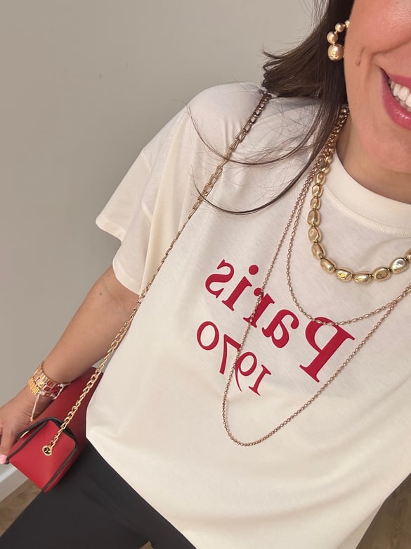 Paris Baskılı Tişört
