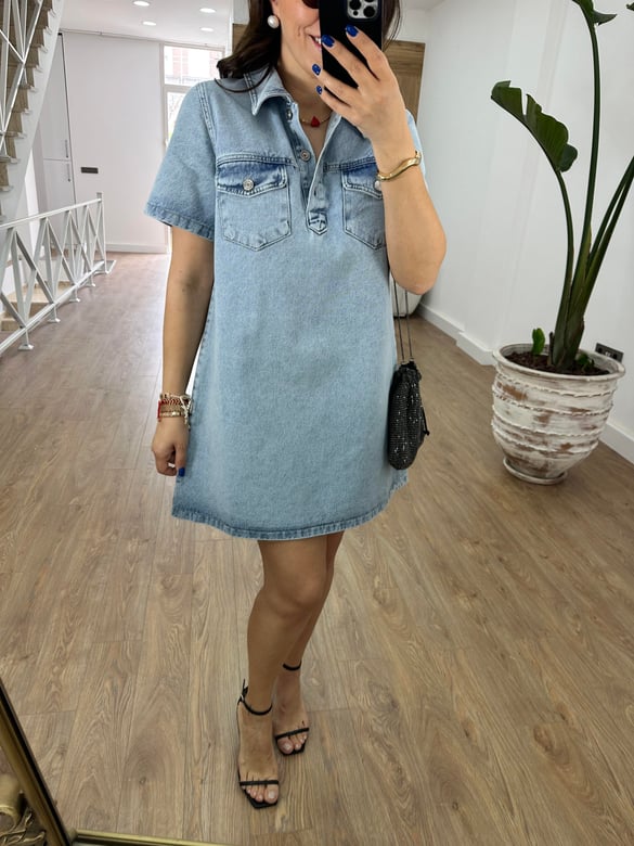Polo Yaka Jean Elbise