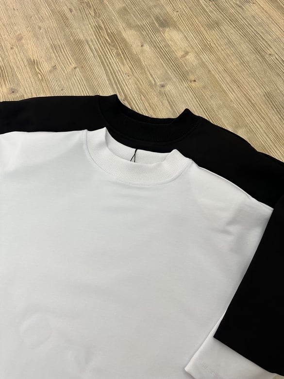 Vatkalı Tok Dokuda Oversize Bluz-Siyah