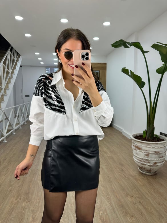 Zebra Payet Detaylı Gömlek