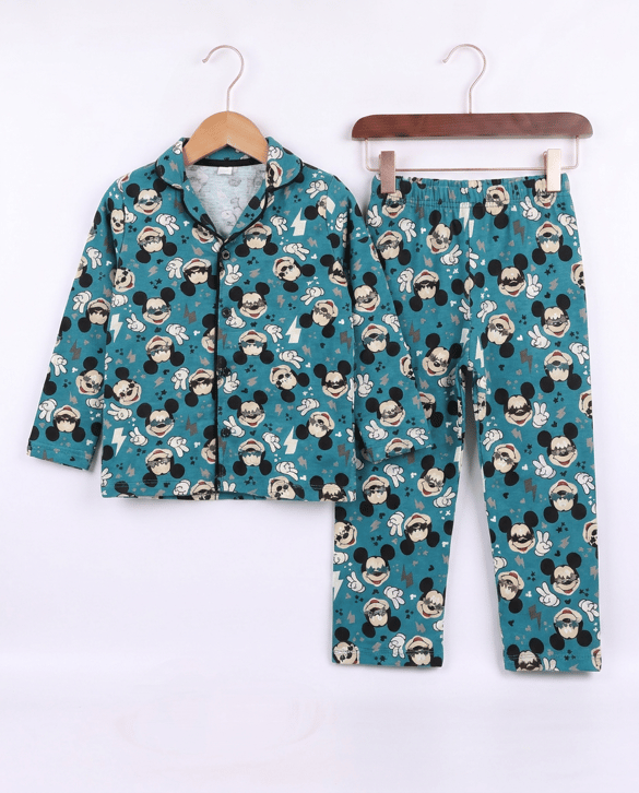 0708-11 Mickey Mouse Desenli Pijama Takımı TRK