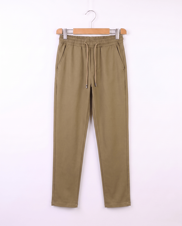 1807-2 Beli Lastikli Keten Okul Pantalonu (12-16 Yaş) CML
