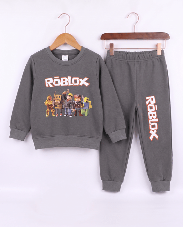 2485 Roblox Baskılı Şardonlu İkili Erkek Çocuk Takım FM