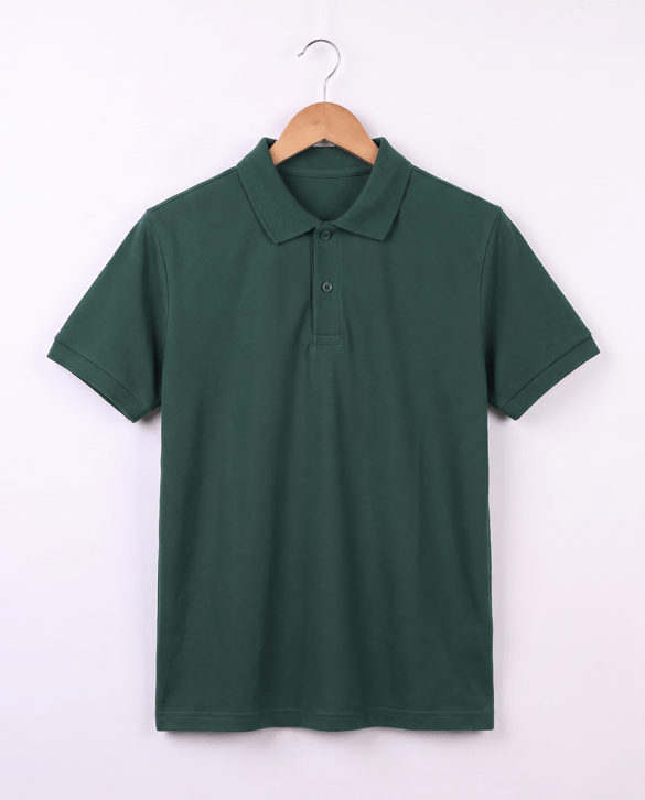 2626-3 Polo Yaka Okul Lakost T-shirt (XS - L BEDEN) HAKİY