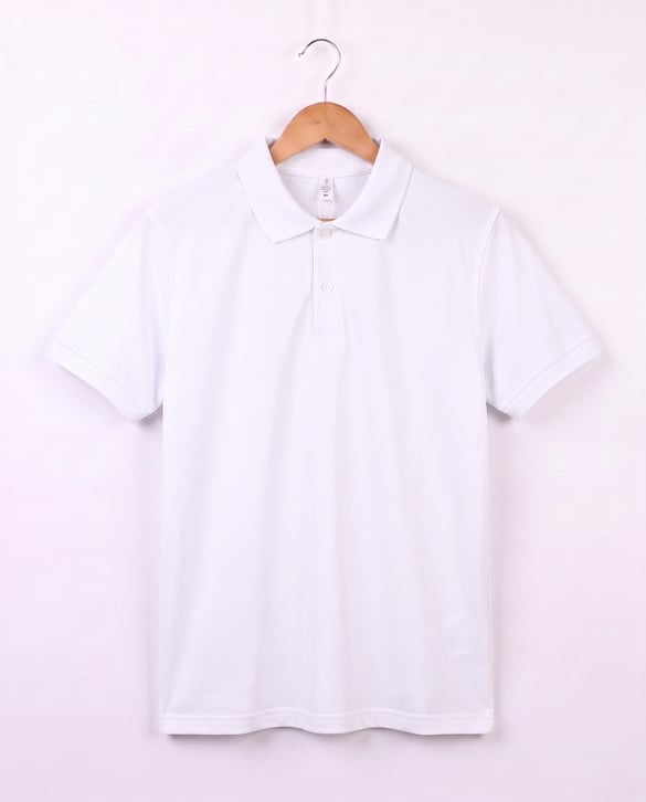 2626-3 Polo Yaka Okul Lakost T-shirt (XS - L BEDEN) BEYAZ