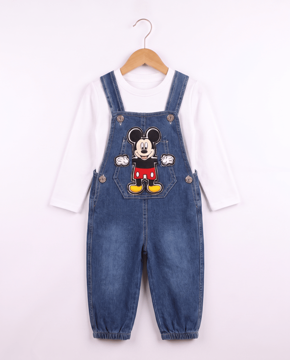 2628 Mickey Oyuncaklı Erkek Bahçivan Takım BEYAZ
