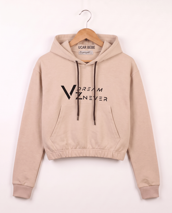 3013 İki İplik Dream Never Kapişonlu Sweat VZN
