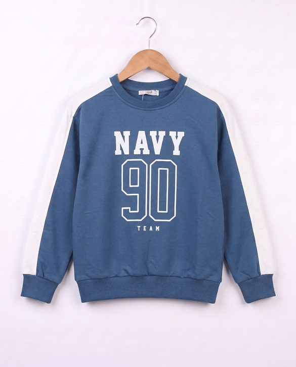 3324096 Garso Naviy 90 Team Baskılı Sweat MAVİ