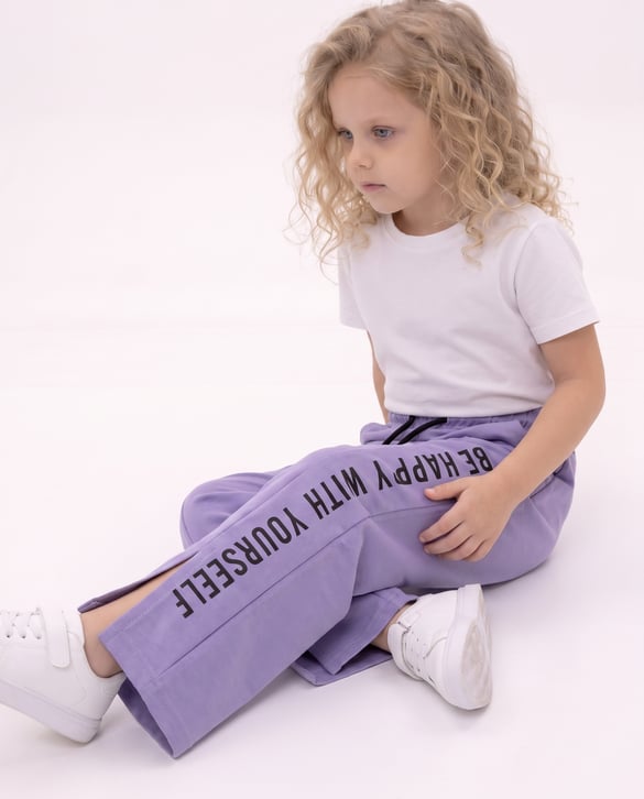 4651 Kompak Kumaş İki İplik Kız Çocuk Eşofman Altı MOR