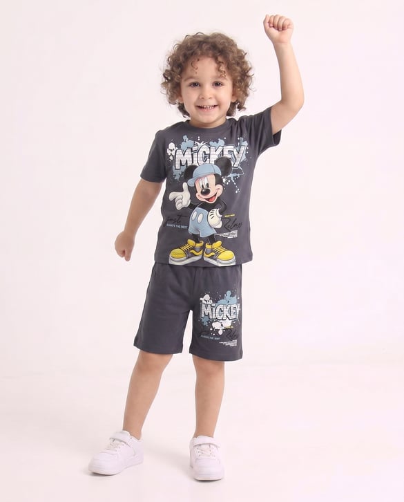 6613 Mickey Mouse Desenli Erkek Çocuk Takım TRK