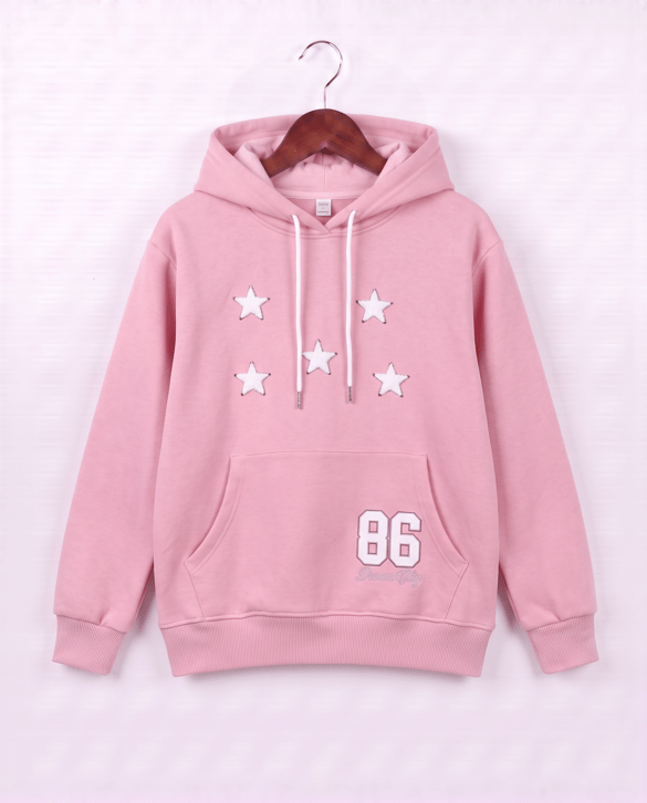 8264322 86 Dream City Yıldız Üç İplik Şardonlu Sweat PEMBE