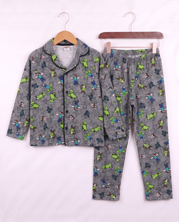 008045 Minecraft Desenli Pijama Takımı FM