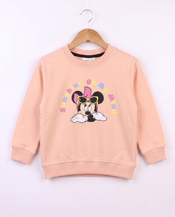 20601 Gözlüklü Minnie Baskılı Sweat SOMON