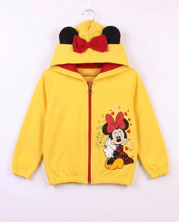20701 Fiyonk ve Kulaklı Minnie Hırka SARI