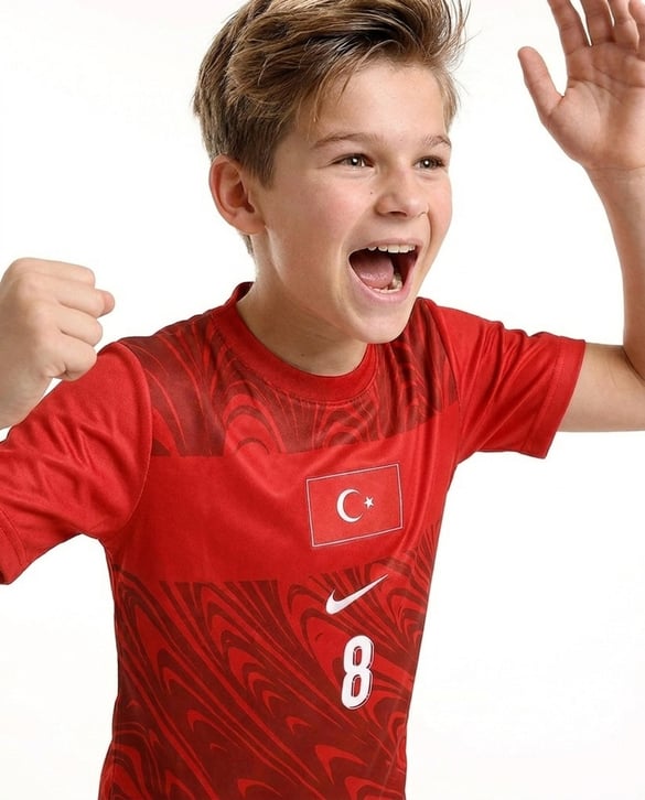 2105 Türkiye Çocuk Forma T-shirt 8 Numara A.G KIRMIZI