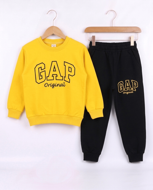 2408-13 Gap Baskılı İkili Erkek Takım SARI