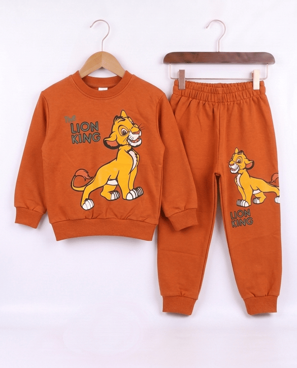 2408-8 Lion King Basklı İkili Erkek Takım KRMT