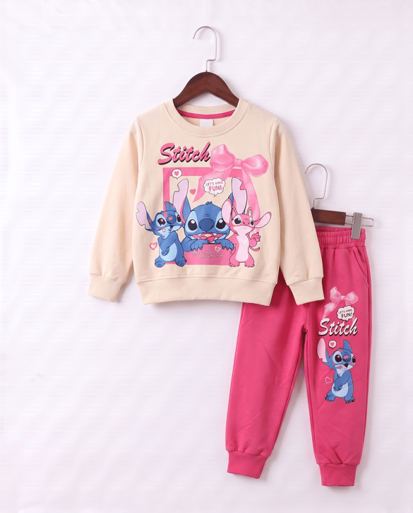 261057 Stick Fiyonk Baskılı İkili Takım PEMBE