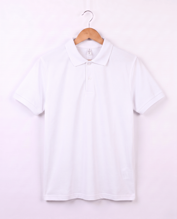 2626-1 Polo Yaka Okul Lakost T-shirt  (7-10 Yaş) BEYAZ
