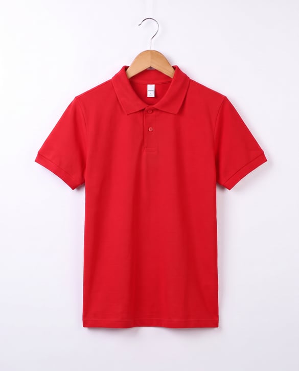 2626-3 Polo Yaka Okul Lakost T-shirt (XS - L BEDEN) KIRMIZI