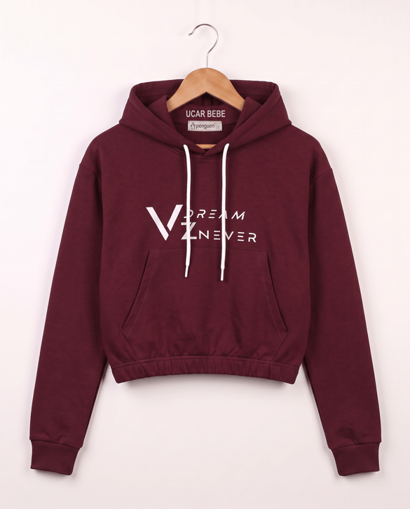 3013 İki İplik Dream Never Kapişonlu Sweat MURDUM