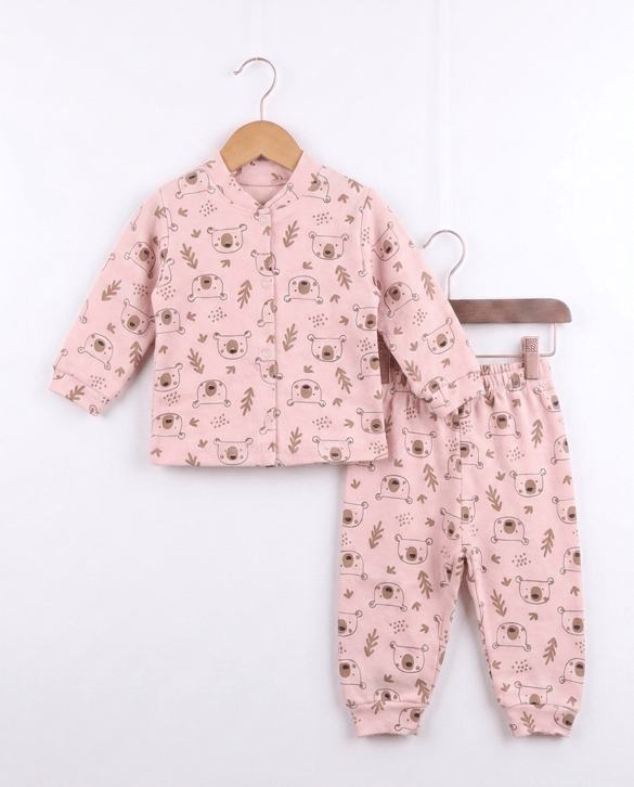 3130 Panda Önden Çıtçıtlı 2'li Takım PEMBE