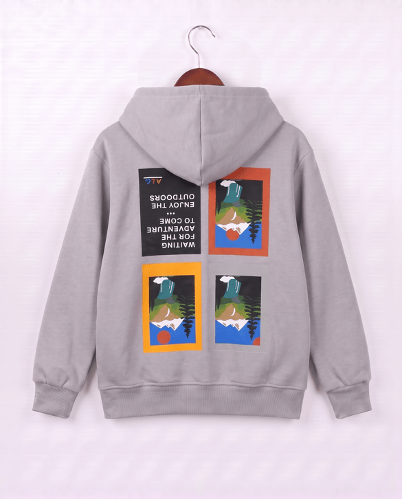 3264080 Waiting For Nakışlı Üç İplik ŞArdonlu Sweat GRİ