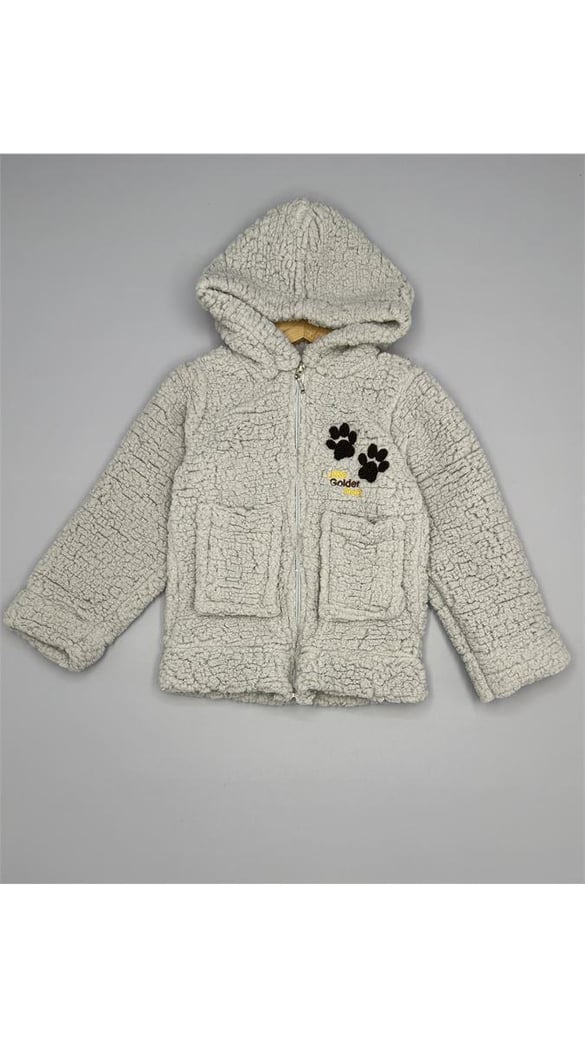 8008 Patili Peluş Hırka GRİ