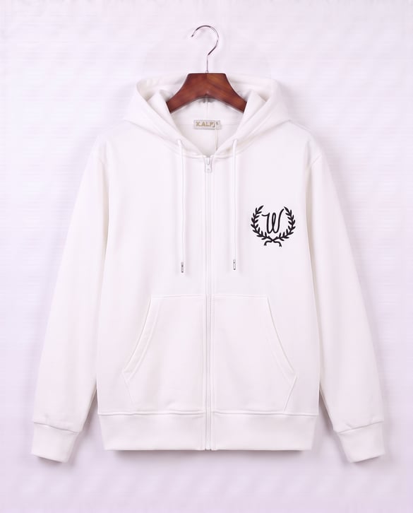8264266 W Nakışlı Üç Ülik Şardonlu Fermuarlı Sweat KREM