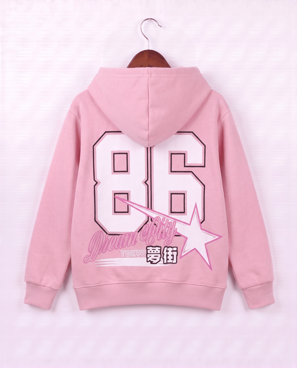 8264322 86 Dream City Yıldız Üç İplik Şardonlu Sweat PEMBE