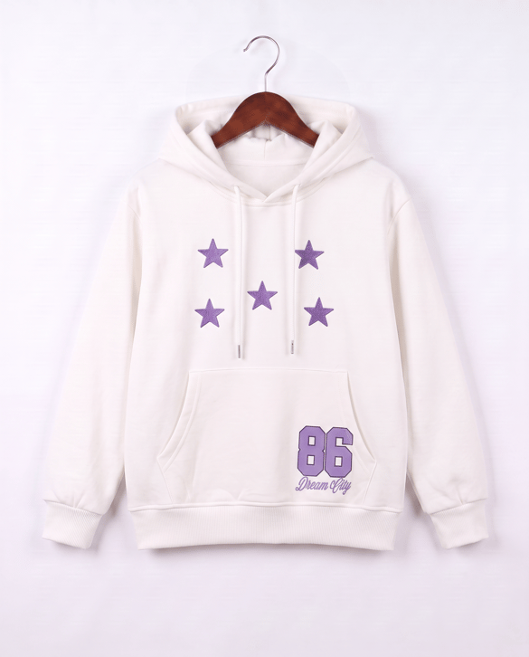 8264322 86 Dream City Yıldız Üç İplik Şardonlu Sweat KREM