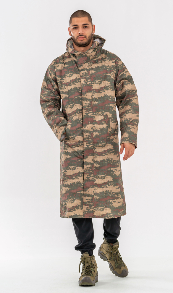 Balıkçı Tipi Kapüşonlu Panço Bornoz Yağmurluk - Combat Tactical