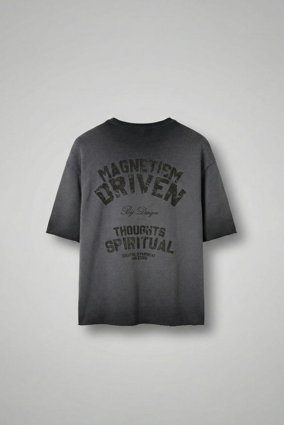 Erkek Sırtı Yamalı Oversize T-Shirt Lacivert | Trend Anatolia