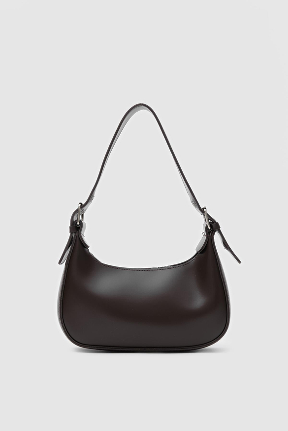 Muse Oval Baget Çanta Acı Kahve