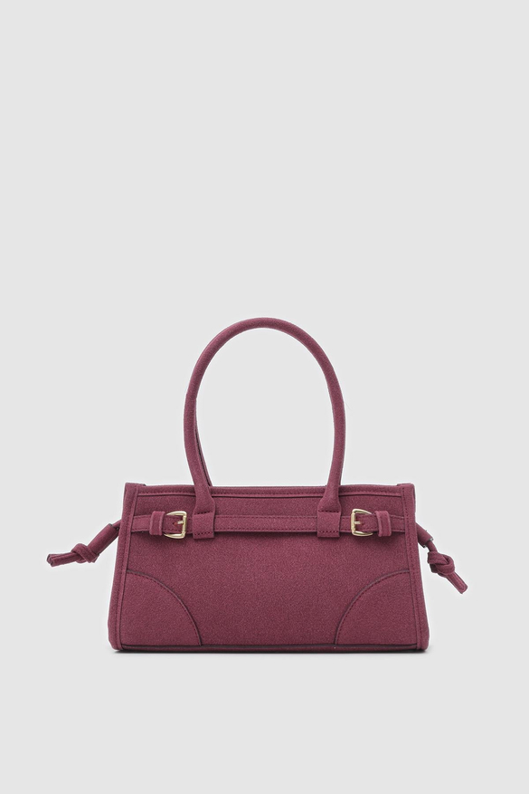 Maison Süet Baget Çanta Bordo