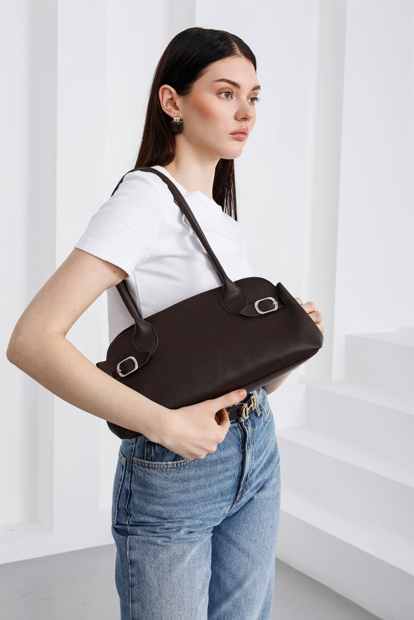 Andiamo Vintage Baget Çanta Kahve