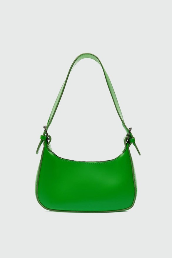 Muse Oval Baget Çanta Yeşil